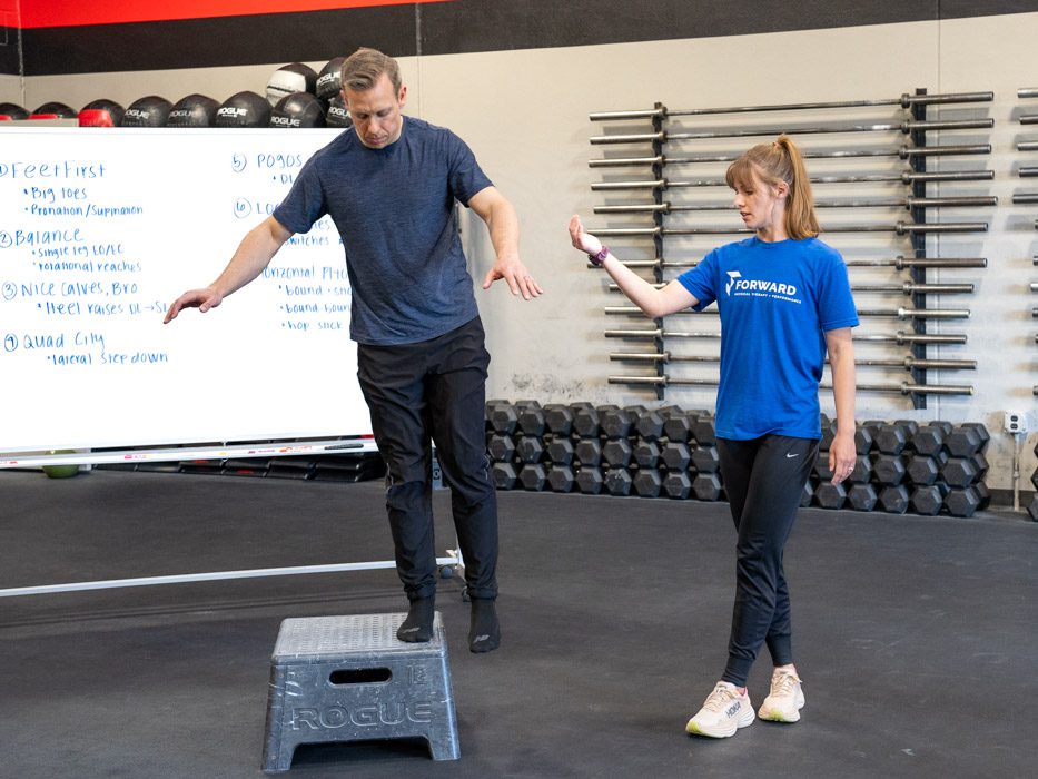 man doing knee exercises as part of post surgery rehabilitation in omaha